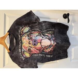 Pre Owned Dean Russo Grey/Black Pitt Bull Tee Shirt